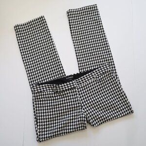 EXPRESS Size 10 Dress Pants Columnist Black White Houndstooth Slacks
